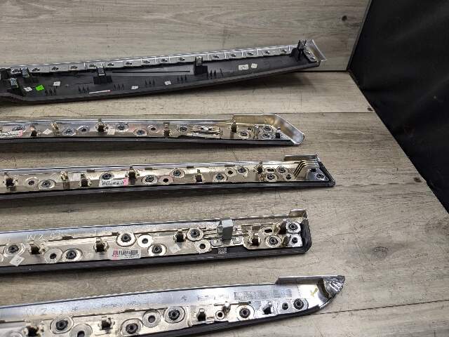 14-16 OEM BMW F10 Center Dash Air Vent Door Wood Interior Trim Fine Wood SET*