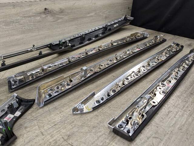 14-16 OEM BMW F10 Center Dash Air Vent Door Wood Interior Trim Fine Wood SET*