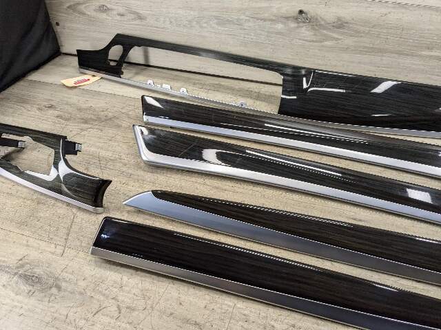 14-16 OEM BMW F10 Center Dash Air Vent Door Wood Interior Trim Fine Wood SET*
