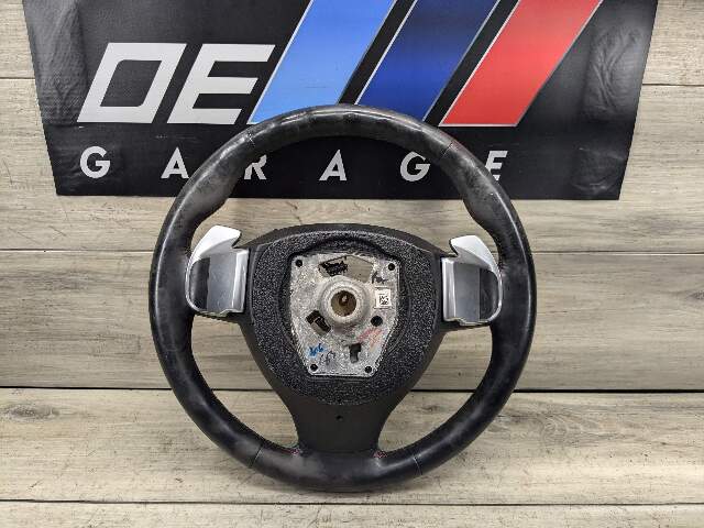 *10-14 OEM BMW F10 F13 F02 SPORT M Steering Wheel Black LEATHER Shifters HEATED