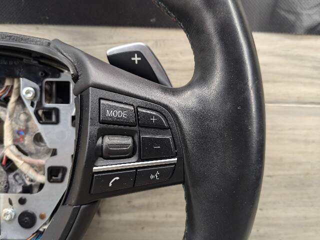 *10-14 OEM BMW F10 F13 F02 SPORT M Steering Wheel Black LEATHER Shifters HEATED