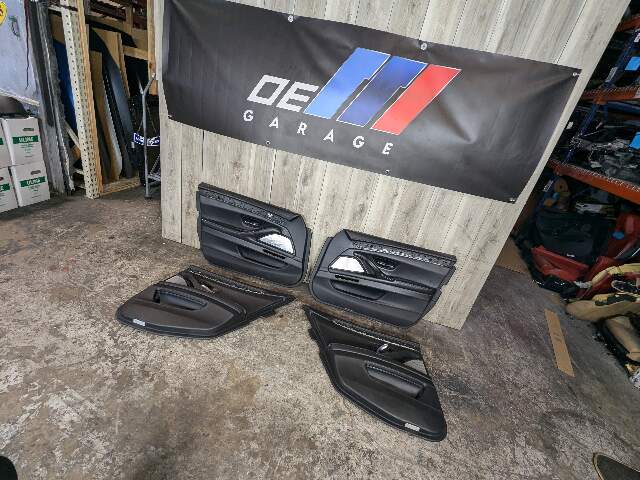 OEM BMW F10 M5 Front Rear Left Right Interior Door Panel Card Panel LEATHER