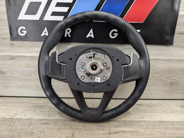 *PEELING* 21-24 OEM BMW G30 540 Steering Wheel Black Leather w/ Shifters