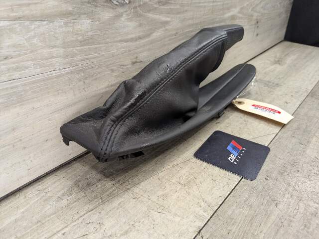 08-13 OEM BMW E88 E82 128 135 Boot Hand Brake Handle Perforated Leather Black