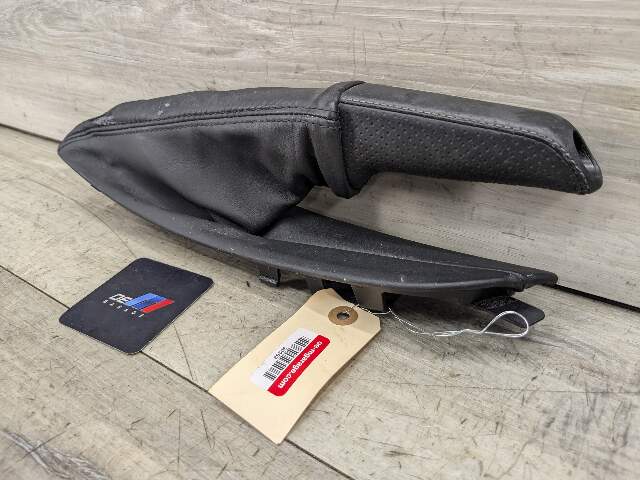 08-13 OEM BMW E88 E82 128 135 Boot Hand Brake Handle Perforated Leather Black