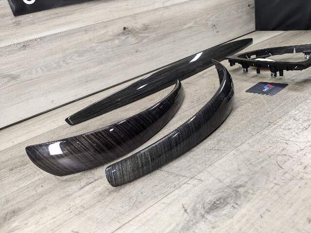 08-13 OEM BMW E82 E88 135 Wood Fineline Anthracite Dash Doors Interior Trim SET*