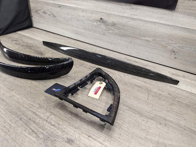 08-13 OEM BMW E82 E88 135 Wood Fineline Anthracite Dash Doors Interior Trim SET*