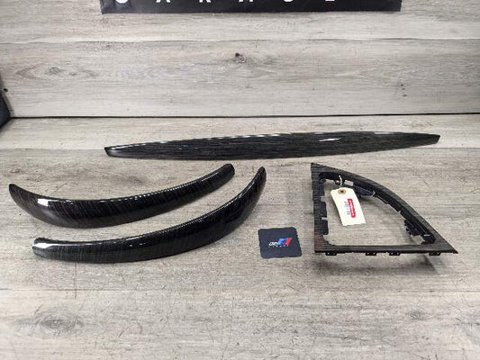 08-13 OEM BMW E82 E88 135 Wood Fineline Anthracite Dash Doors Interior Trim SET*