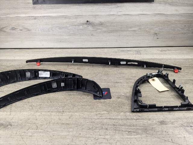 08-13 OEM BMW E82 E88 135 Wood Fineline Anthracite Dash Doors Interior Trim SET*