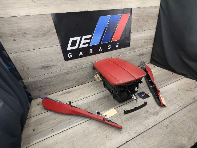 14-19 OEM BMW F15 F16 F85 F86 X5 X6 X5M X6M Center Console Arm Rest w/ Trim RED