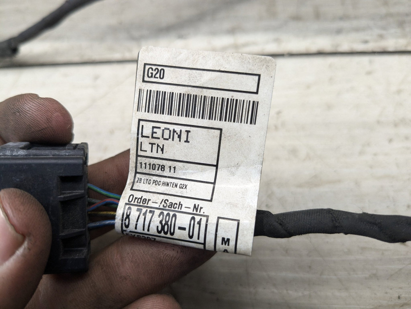 OEM BMW G20 330 Rear Parking Distance Sensors PDC Wire Wiring Harness