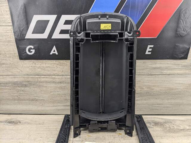 09-15 OEM BMW F01 F02 Center Console Storage Compartment Armrest Leather Black