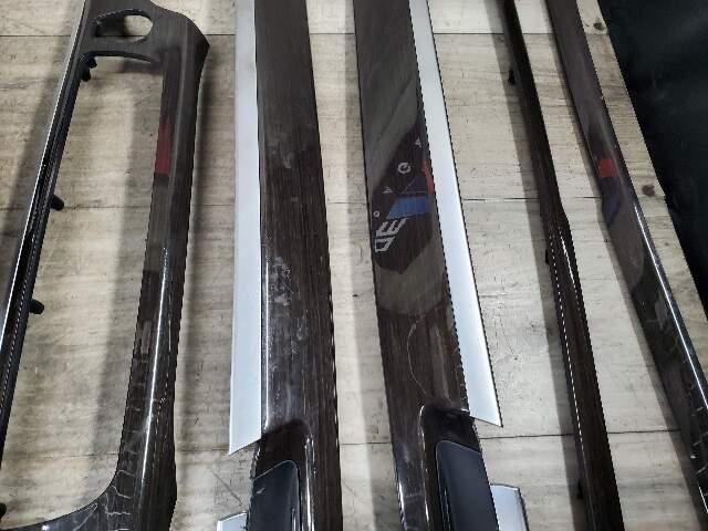 *NOTE* 13-15 OEM BMW F02 750 Center Console Dash Door Trims Wood SET