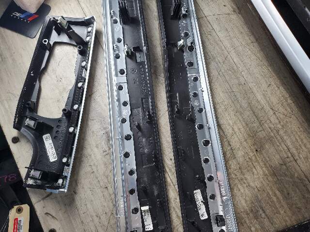 *NOTE* 13-15 OEM BMW F02 750 Center Console Dash Door Trims Wood SET