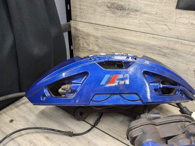 20-24 OEM BMW F97 F98 X3M X4M Front Rear Left Right Brake Calipers Brembo Blue