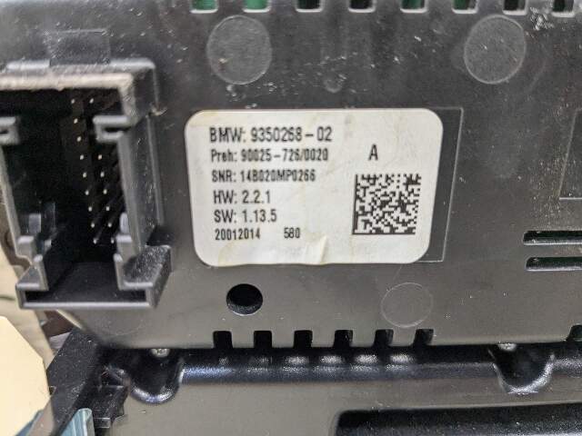 OEM BMW F15 F85 F16 AC Heater Control Panel Radio Media Switch Heated CERAMIC