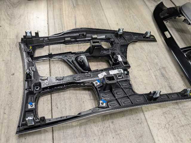 17-20 OEM BMW G30 Central Console Dash Panel Chrome Aluminum Interior Trim SET 4