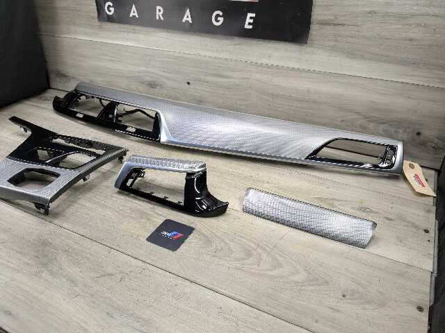 17-20 OEM BMW G30 Central Console Dash Panel Chrome Aluminum Interior Trim SET 4