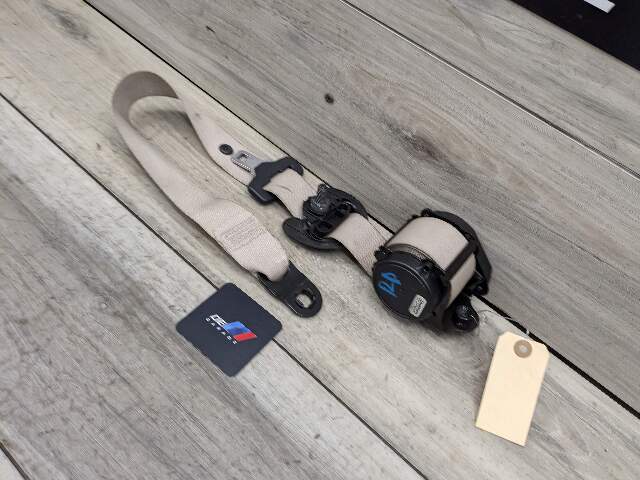 14-18 OEM BMW F15 X5 Rear Right Passenger Seatbelt Seat Belt Retractor Beige