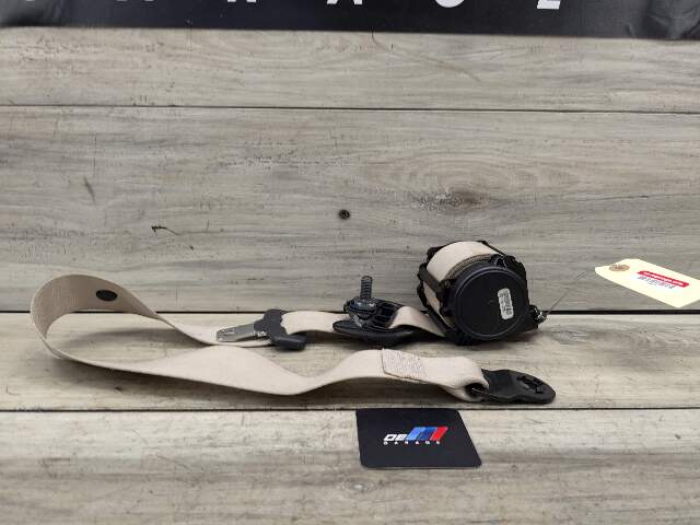 14-18 OEM BMW F15 X5 Rear Left Driver Side Seatbelt Seat Belt Retractor Beige