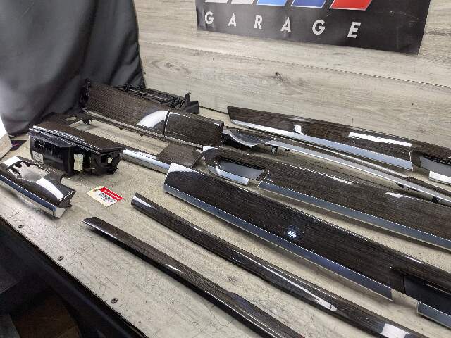 09-12 OEM BMW F02 750 Center Console Dash Door Trims Wood SET