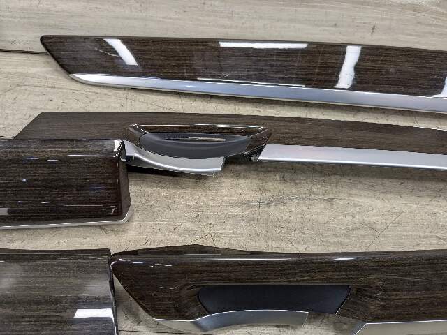 09-12 OEM BMW F02 750 Center Console Dash Door Trims Wood SET