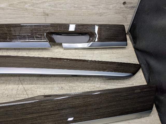 09-12 OEM BMW F02 750 Center Console Dash Door Trims Wood SET