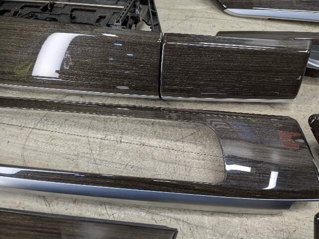 09-12 OEM BMW F02 750 Center Console Dash Door Trims Wood SET