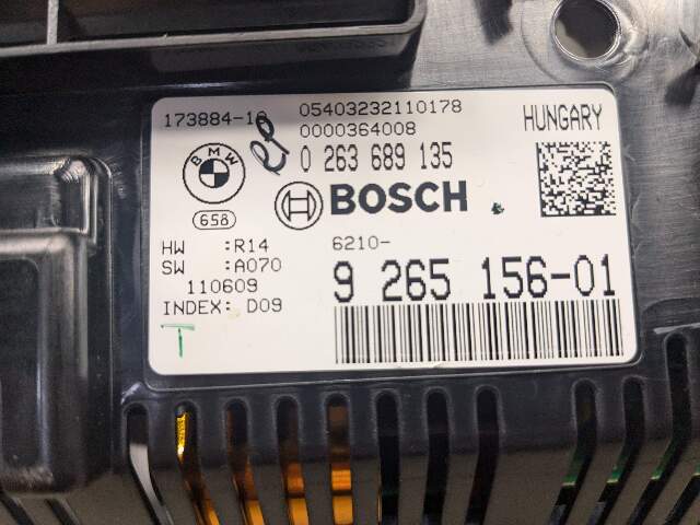 OEM BMW F06 F10 F12 F13 F25 X3 Instrument Cluster Speedometer HUD Bosch