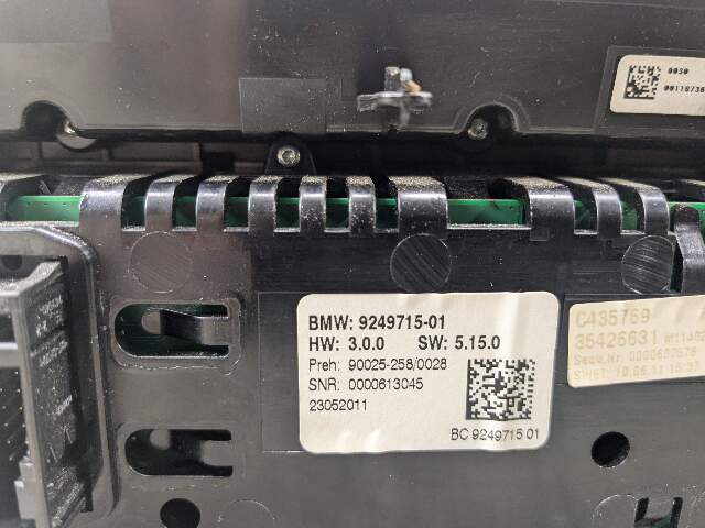 09-15 OEM BMW F01 F02 740 750 AC Switch Heater Climate Control Radio Buttons