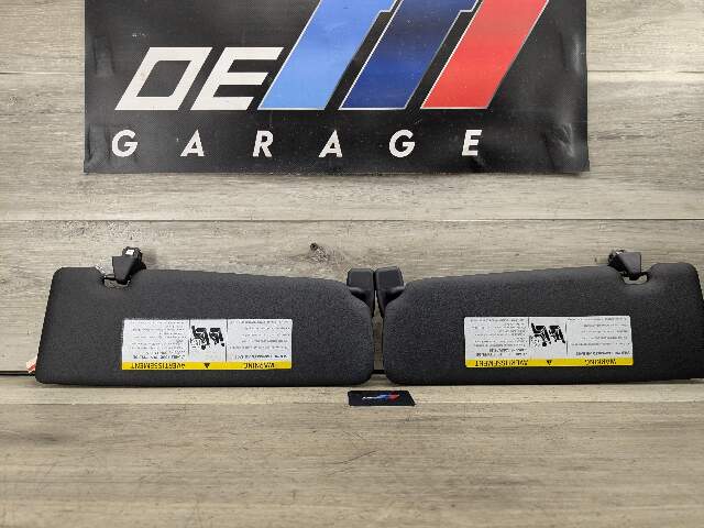 14-20 OEM BMW F22 228 230 M235 M2 Interior Sun Visor Leather Black Pair SET