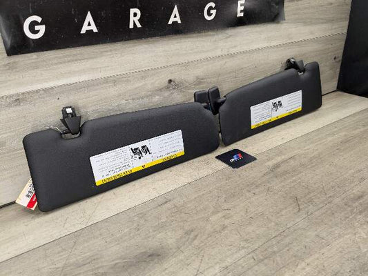 14-20 OEM BMW F22 228 230 M235 M2 Interior Sun Visor Leather Black Pair SET