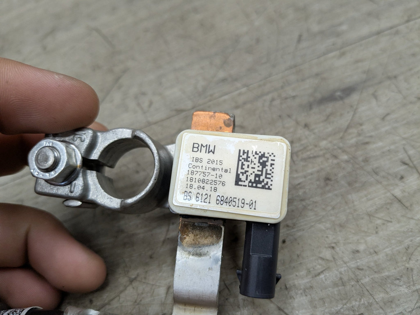 16-20 OEM BMW G11 G12 G30 540 740 750 Negative Cable Terminal IBS Sensor Black