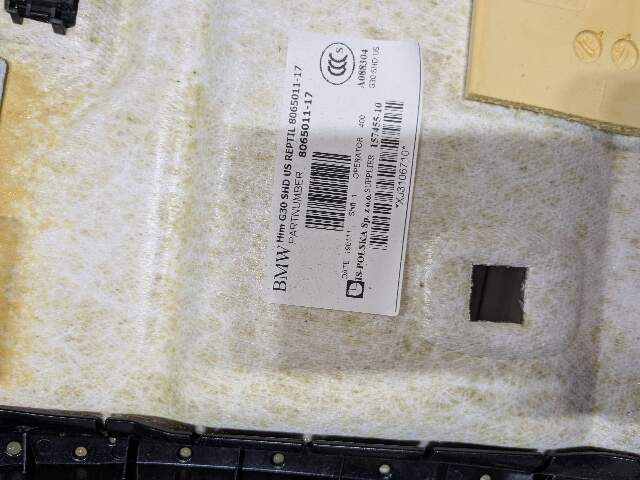 17-23 OEM BMW F90 G30 530 540 M550 M5 Roof Black Headliner Cover Trim
