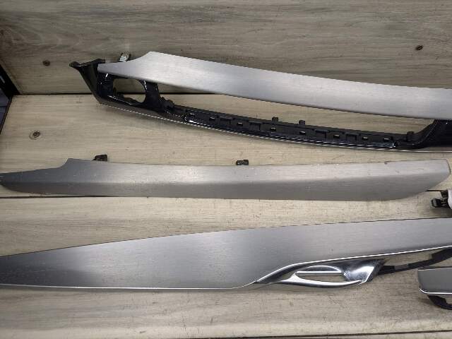 *14-18 OEM BMW F15 X5 Dash Door Panel Fine Silver Decor Interior Trim Cover SET