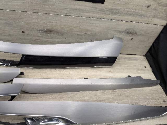 *14-18 OEM BMW F15 X5 Dash Door Panel Fine Silver Decor Interior Trim Cover SET