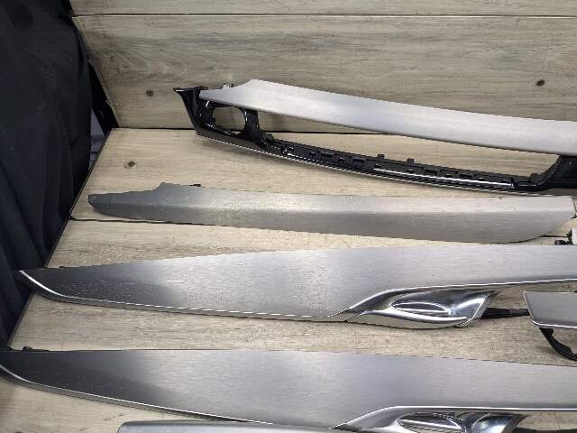 *14-18 OEM BMW F15 X5 Dash Door Panel Fine Silver Decor Interior Trim Cover SET