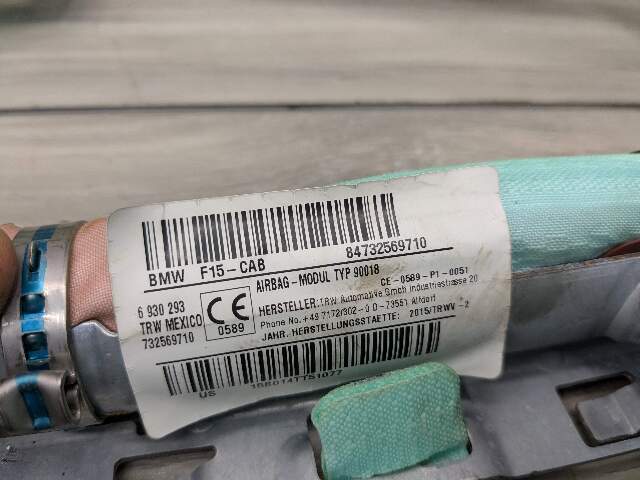 OEM BMW F15 X5 F85 X5M Left Driver Side Top Roof Head Air Bag Airbag Curtain