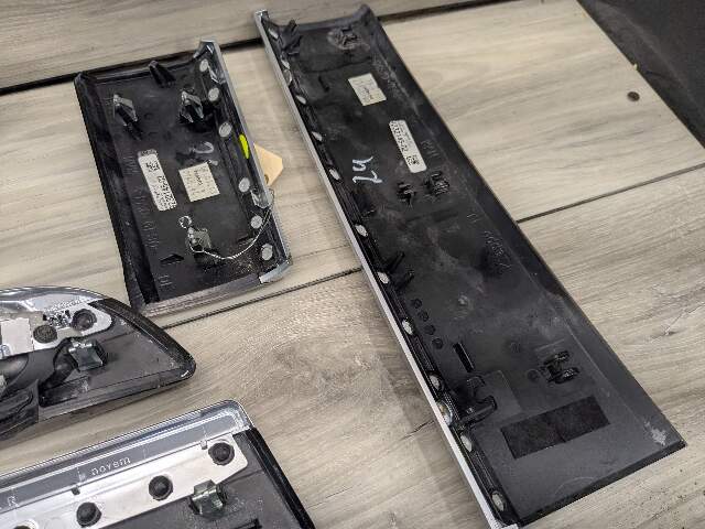 13-15 OEM BMW F02 750 Center Console Dash Door Trims Wood SET