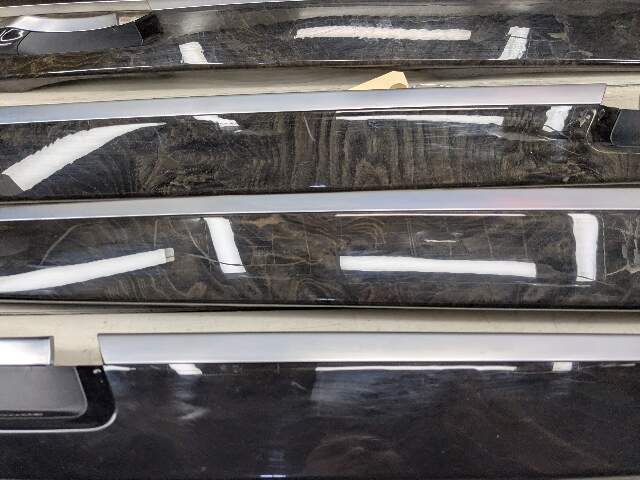 13-15 OEM BMW F02 750 Center Console Dash Door Trims Wood SET