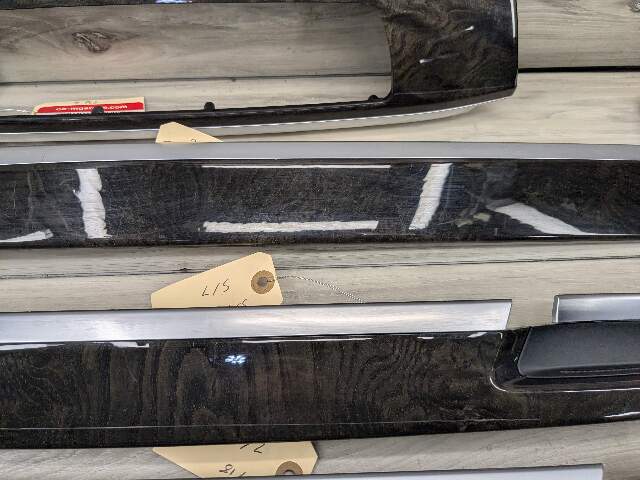 13-15 OEM BMW F02 750 Center Console Dash Door Trims Wood SET