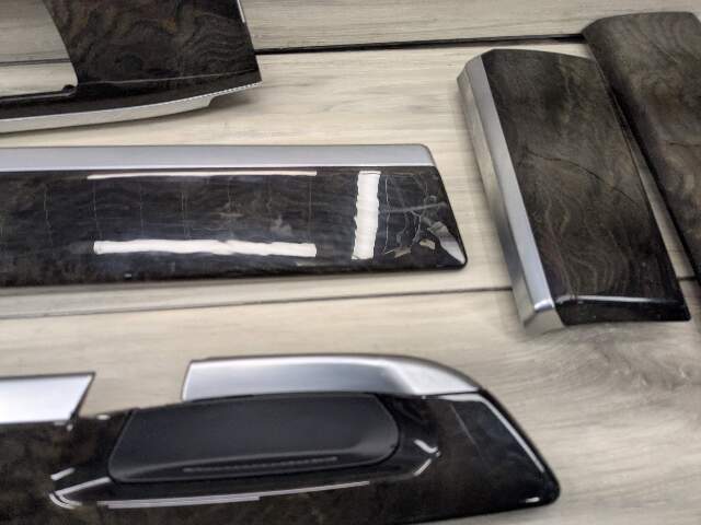 13-15 OEM BMW F02 750 Center Console Dash Door Trims Wood SET
