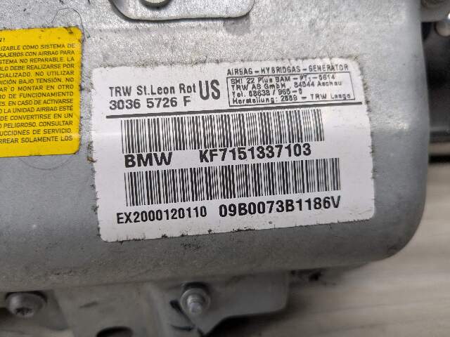 OEM BMW E93 M3 328 335 Convertible Knee Lower Dash Airbag Left Driver BLACK