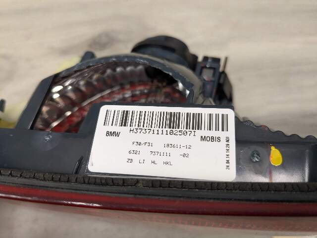 12-15 OEM BMW F30 F80 M3 Sedan Rear Left Driver Side Inner Trunk Tail Light