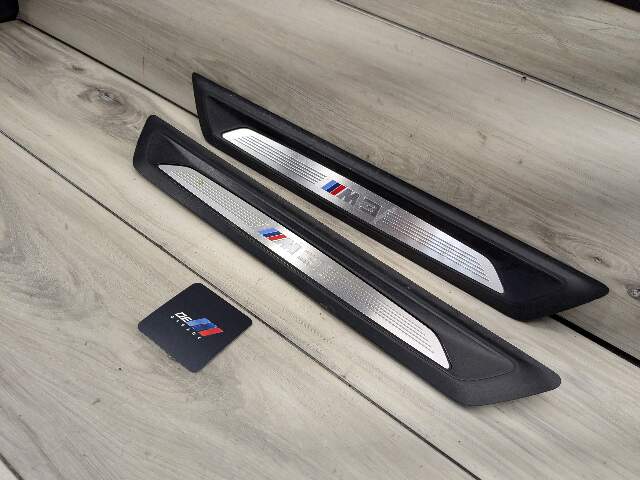 *15-18 OEM BMW F80 M3 Front Door Sill Cover Trim Entrance Sill Kick Plates SET