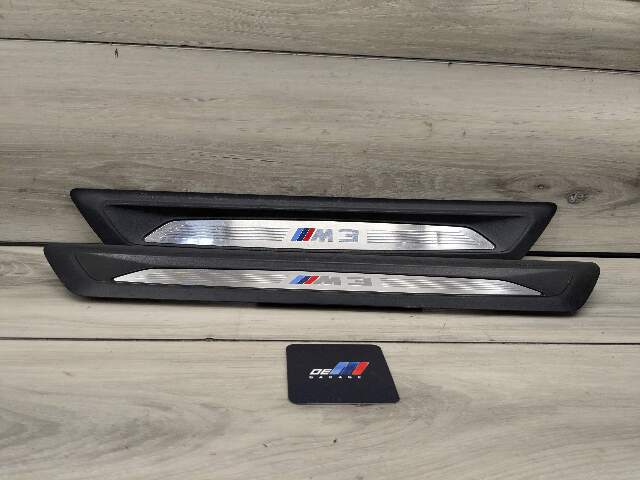*15-18 OEM BMW F80 M3 Front Door Sill Cover Trim Entrance Sill Kick Plates SET