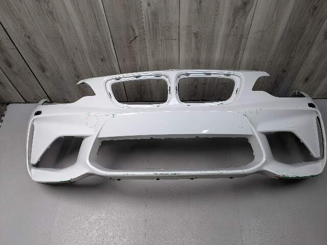 NOTE* 15-20 OEM BMW F87 M2 Front Bumper Cover Trim w/O PDC Holes White 300