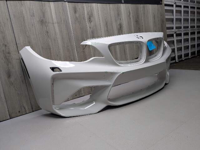 NOTE* 15-20 OEM BMW F87 M2 Front Bumper Cover Trim w/O PDC Holes White 300