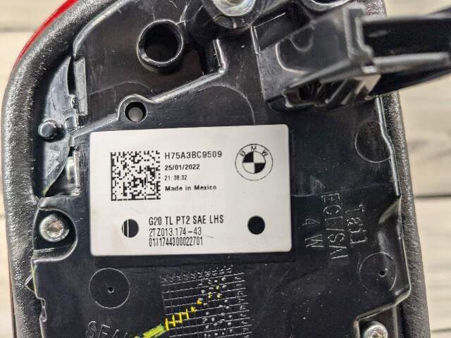 22-24 OEM BMW G20 G80 330 M340 M3 Rear Left Driver LED Inner Stop Tail Light LCI