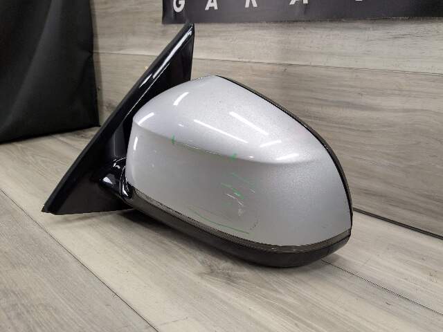 *14-18 OEM BMW F15 X5 Left Driver Side Mirror Assembly Auto Dip Heated Silver